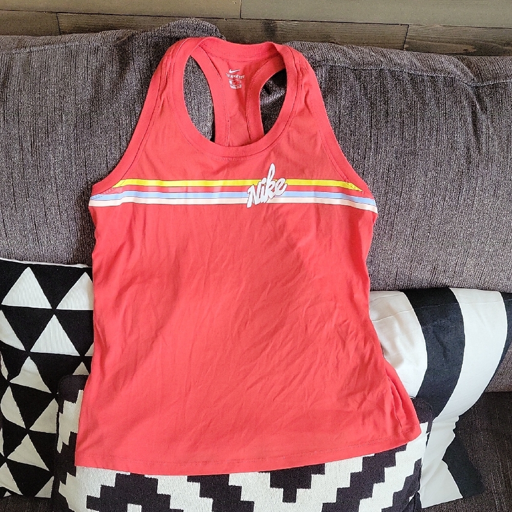 Nike Women's Coral Tank Top with Stripes